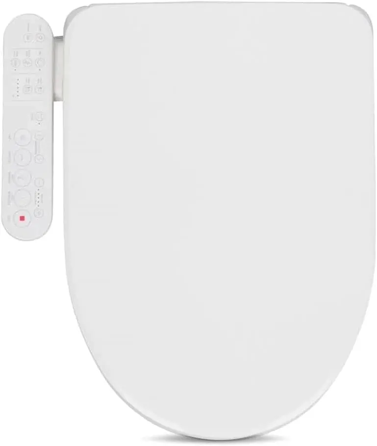 ALPHA BIDET GX Wave Bidet Toilet Seat in Elongated White | Strong Spray | Stainless Steel Nozzle | 3 Wash Functions | LED Nightlight | Warm Air Dryer | Oscillation and Pulse