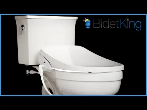 ALPHA BIDET iX Hybrid Bidet Toilet Seat in Round White-Endless Warm Water-Stainless Steel Nozzle-4 Wash Functions-LED Nightlight-Warm Air Dryer-Wireless Remote-Oscillation and Pulse