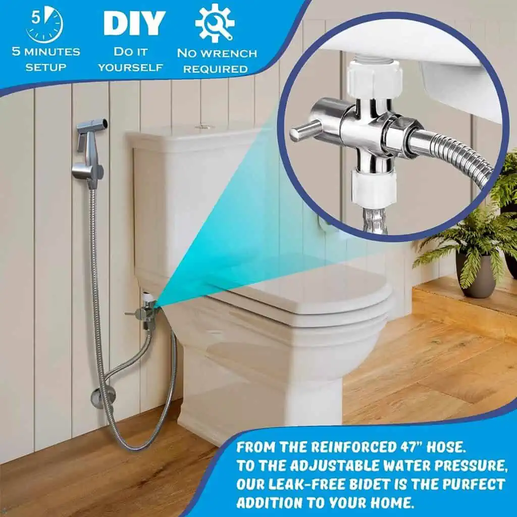 Handheld Bidet Sprayer for Toilet - Original AVAbay® Wall Mount Spray - Jet Spray Hose  Adjustable Water Pressure - Easy to Install Bidet  Cloth Diaper Sprayer - Better Care  Cleaning